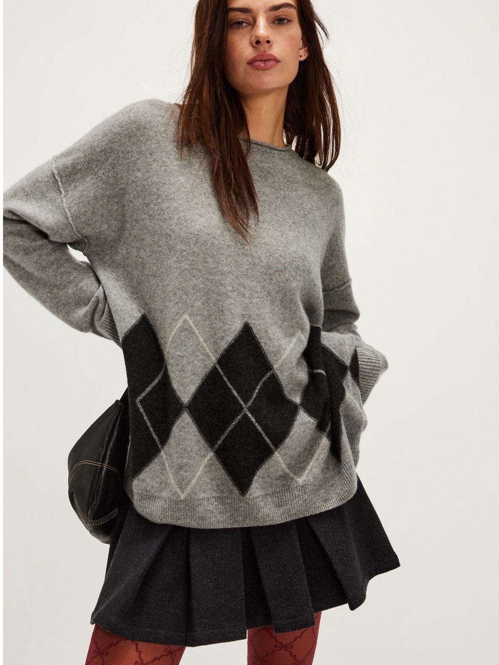 Free People Addie Argyle cashmere Sweater S